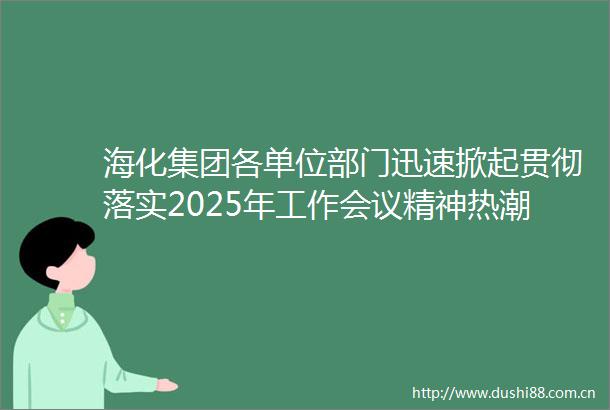 海化集团各单位部门迅速掀起贯彻落实2025年工作会议精神热潮（二）