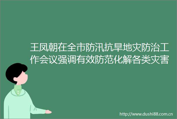 王凤朝在全市防汛抗旱地灾防治工作会议强调有效防范化解各类灾害风险全力保障市民群众生命财产安全