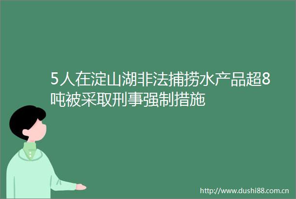 5人在淀山湖捕捞水产品超8吨被采取刑事强制措施
