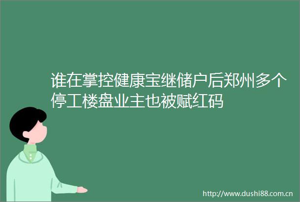 谁在掌控健康宝继储户后郑州多个停工楼盘业主也被赋红码