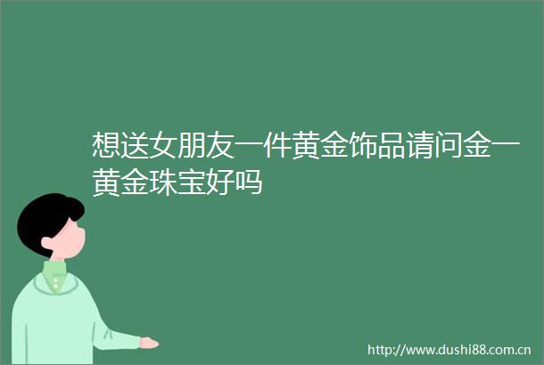 想送女朋友一件黄金饰品请问金一黄金珠宝好吗