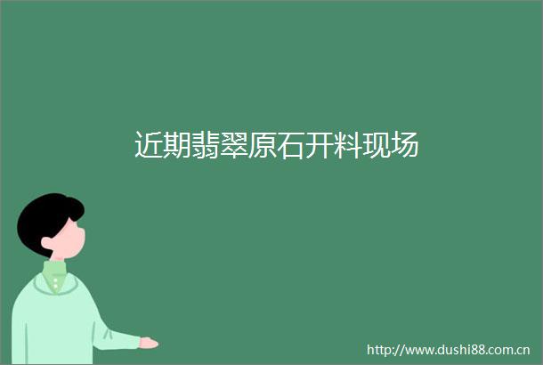 近期翡翠原石开料现场
