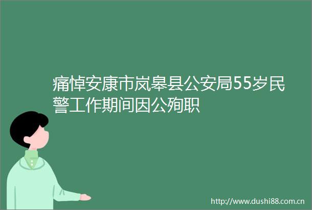 痛悼安康市岚皋县局55岁工作期间因公殉职