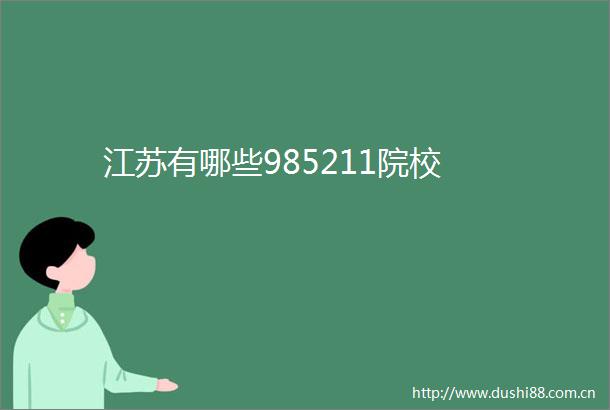 江苏有哪些985211院校