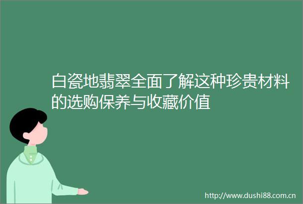 白瓷地翡翠全面了解这种珍贵材料的选购保养与收藏价值