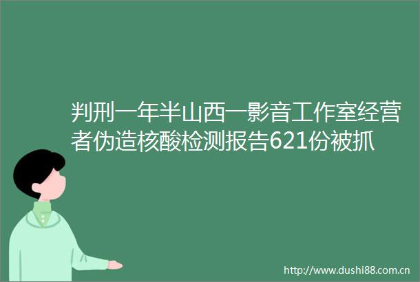 判刑一年半山西一影音工作室经营者伪造核酸检测报告621份被抓