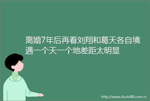 离婚7年后再看刘翔和葛天各自境遇一个天一个地差距太明显