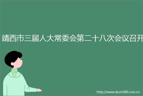 靖西市三届人大常委会第二十八次会议召开