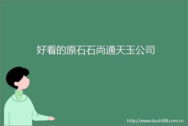 好看的原石石尚通天玉公司