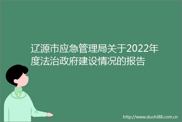 辽源市应急管理局关于2022年度法治建设情况的报告