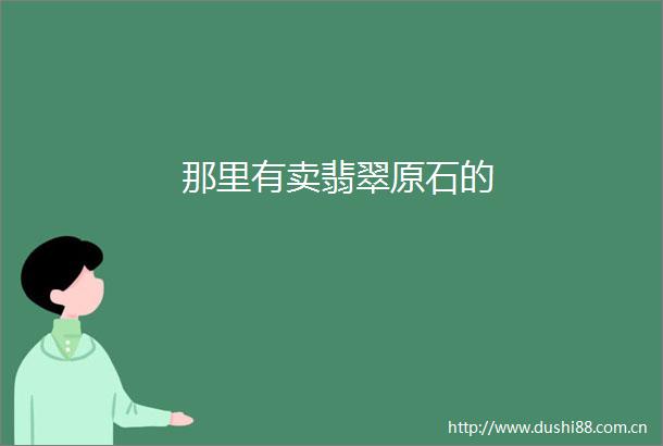 那里有卖翡翠原石的