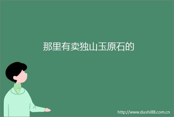 那里有卖独山玉原石的