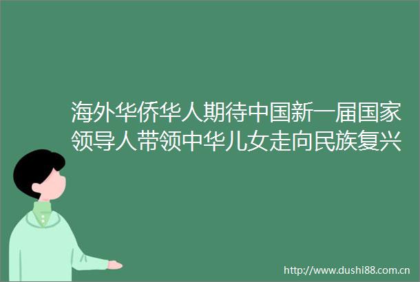 海外华侨华人期待新一届人带领中华儿女走向民族复兴