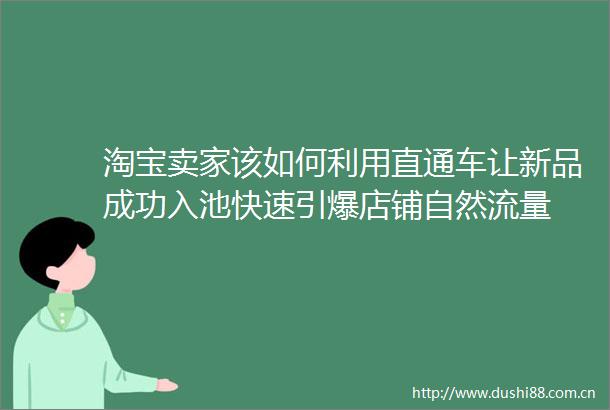 淘宝卖家该如何利用直通车让新品成功入池快速引爆店铺自然流量