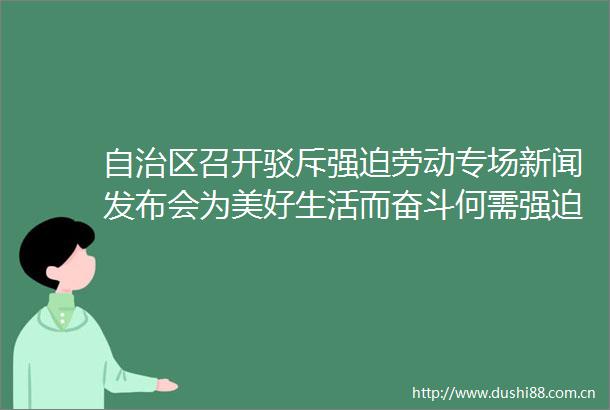 自治区召开驳斥强迫劳动专场新闻发布会为美好生活而奋斗何需强迫
