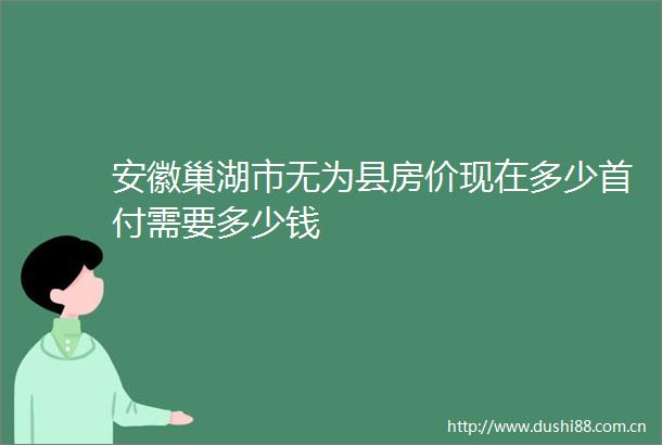 安徽巢湖市无为县房价现在多少首付需要多少钱