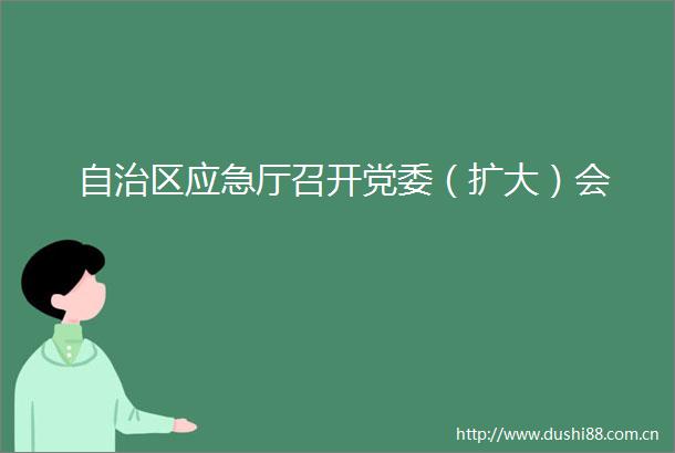 自治区应急厅召开党委（扩大）会