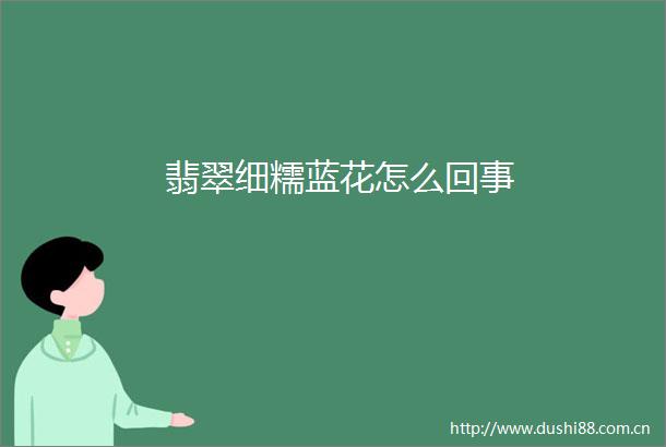 翡翠细糯蓝花怎么回事