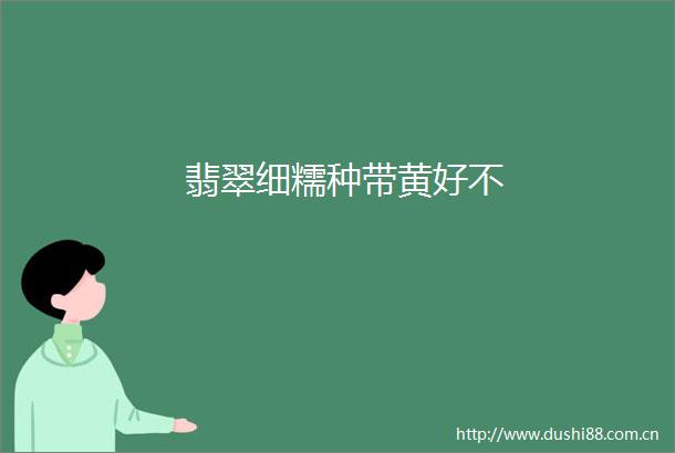 翡翠细糯种带黄好不