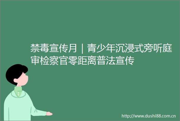 禁毒宣传月｜青少年沉浸式旁听庭审检察官零距离普法宣传