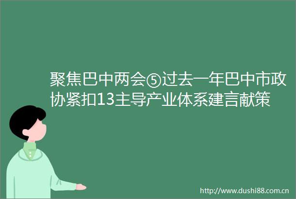 聚焦巴中两会⑤过去一年巴中市政协紧扣13主导产业体系建言献策