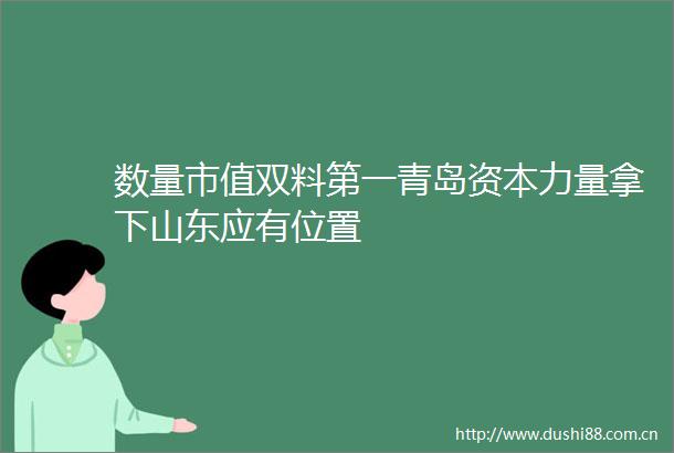 数量市值双料第一青岛资本力量拿下山东应有位置