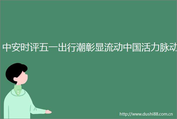 中安时评五一出行潮彰显流动活力脉动
