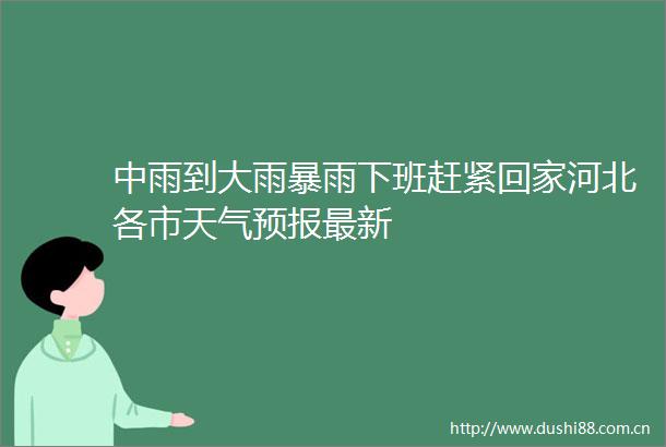 中雨到大雨暴雨下班赶紧回家河北各市天气预报最新