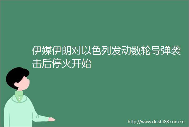 伊媒伊朗对以色列发动数轮导弹袭击后停火开始