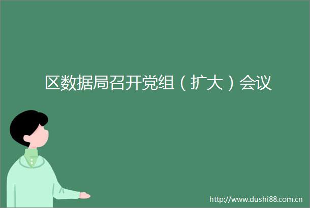 区数据局召开党组（扩大）会议