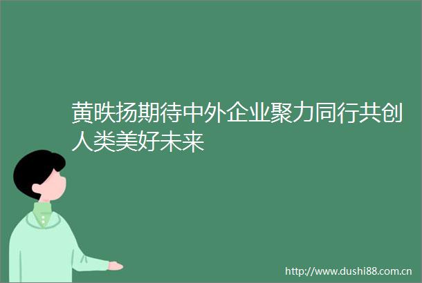 黄昳扬期待中外企业聚力同行共创人类美好未来
