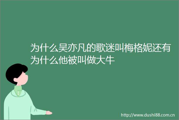 为什么吴亦凡的歌迷叫梅格妮还有为什么他被叫做大牛