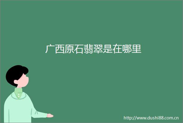 广西原石翡翠是在哪里