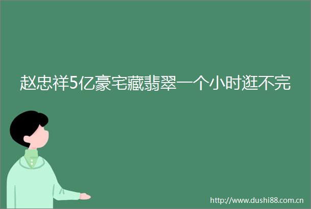 赵忠祥5亿豪宅藏翡翠一个小时逛不完