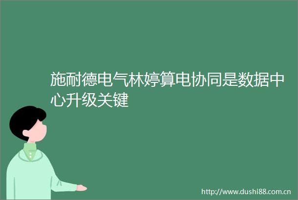 施耐德电气林婷算电协同是数据中心升级关键