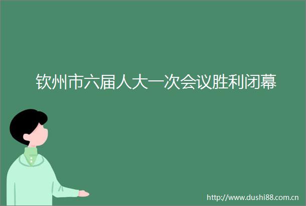 钦州市六届人大一次会议胜利闭幕