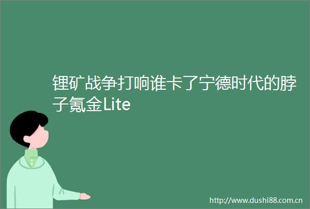 锂矿战争打响谁卡了宁德时代的脖子氪金Lite