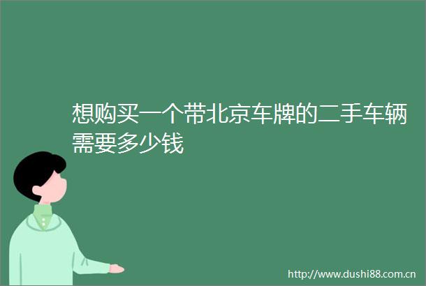 想购买一个带北京车牌的二手车辆需要多少钱