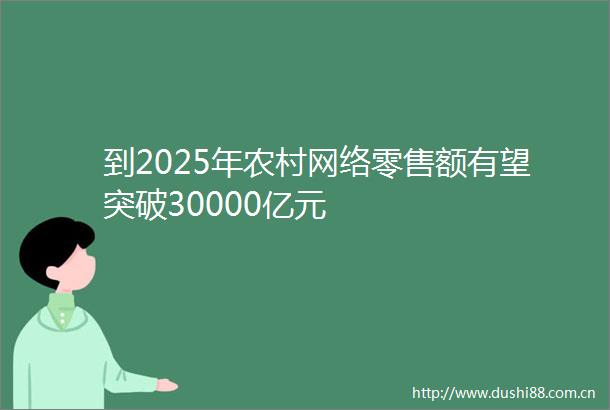 到2025年农村网络零售额有望突破30000亿元