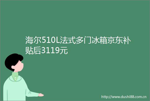 海尔510L法式多门冰箱京东补贴后3119元