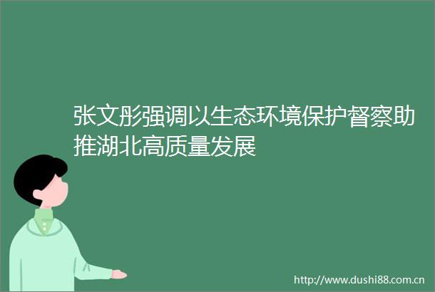 张文彤强调以生态环境保护督察助推湖北高质量发展