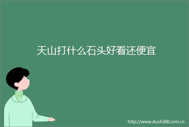 天山打什么石头好看还便宜