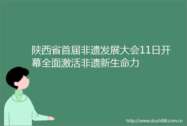 陕西省首届非遗发展大会11日开幕全面激活非遗新生命力