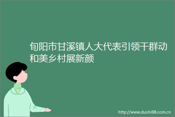旬阳市甘溪镇人大代表引领干群动和美乡村展新颜
