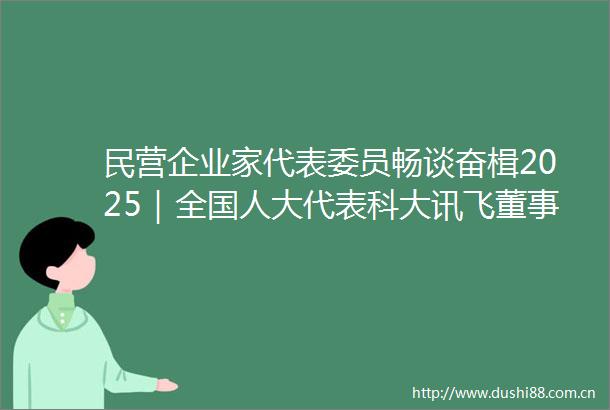 民营企业家代表委员畅谈奋楫2025｜全国人大代表科大讯飞董事长刘庆峰锚定自主可控抢抓人工智能发展先机