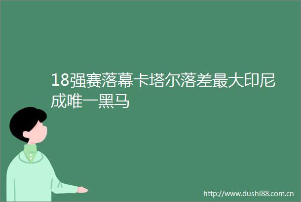 18强赛落幕卡塔尔落差最大印尼成唯一黑马