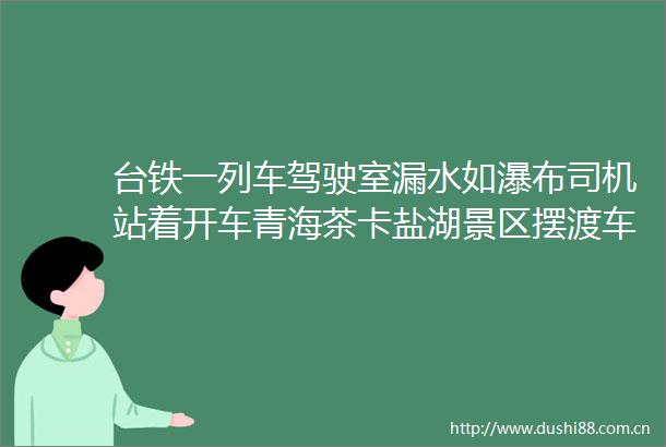 台铁一列车驾驶室漏水如瀑布司机站着开车青海茶卡盐湖景区摆渡车遭游客质疑当地官方回应取消相关费用