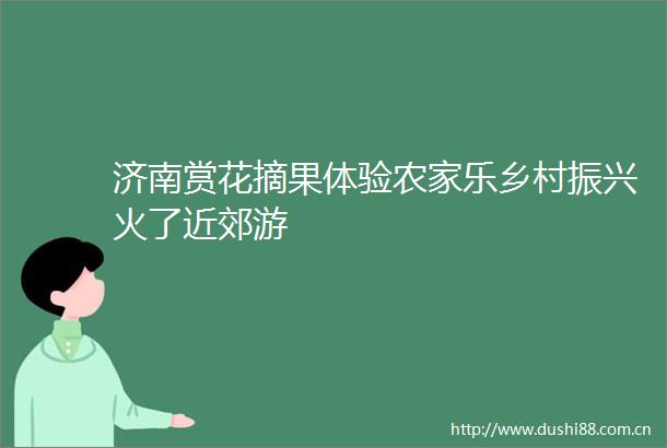 济南赏花摘果体验农家乐乡村振兴火了近郊游