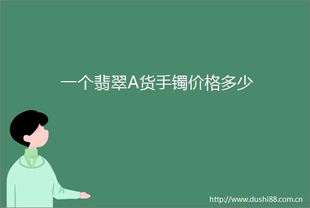 一个翡翠A货手镯价格多少