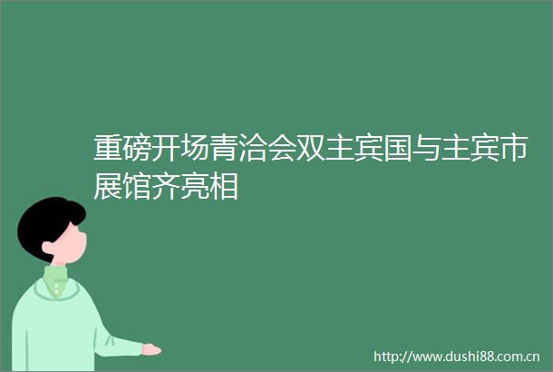 重磅开场青洽会双主宾国与主宾市展馆齐亮相